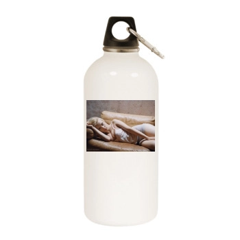 Scarlett Johansson White Water Bottle With Carabiner