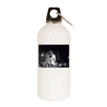 Scarlett Johansson White Water Bottle With Carabiner