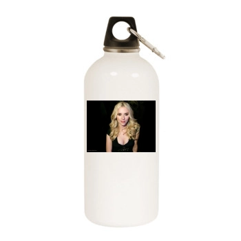 Scarlett Johansson White Water Bottle With Carabiner