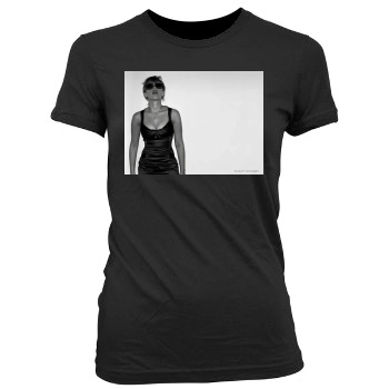 Scarlett Johansson Women's Junior Cut Crewneck T-Shirt