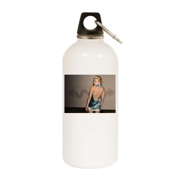 Scarlett Johansson White Water Bottle With Carabiner