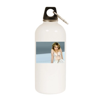 Scarlett Johansson White Water Bottle With Carabiner