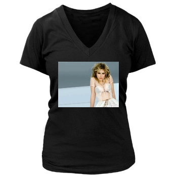 Scarlett Johansson Women's Deep V-Neck TShirt