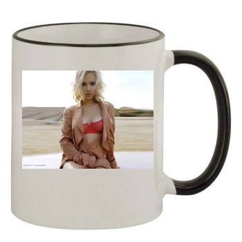 Scarlett Johansson 11oz Colored Rim & Handle Mug