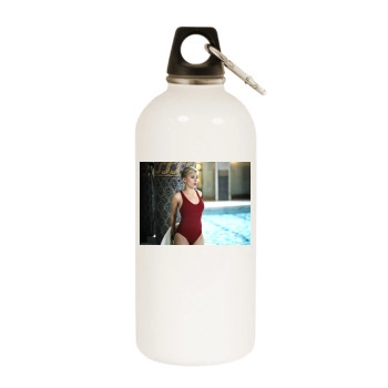 Scarlett Johansson White Water Bottle With Carabiner