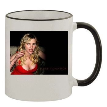 Scarlett Johansson 11oz Colored Rim & Handle Mug