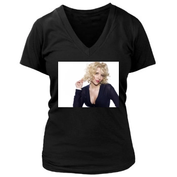 Scarlett Johansson Women's Deep V-Neck TShirt