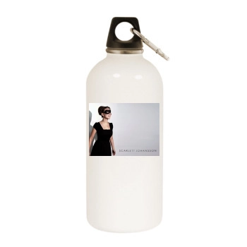 Scarlett Johansson White Water Bottle With Carabiner