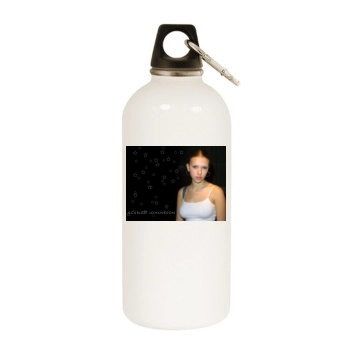 Scarlett Johansson White Water Bottle With Carabiner