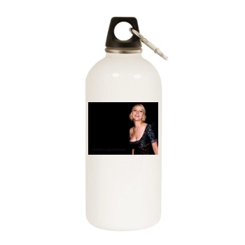 Scarlett Johansson White Water Bottle With Carabiner