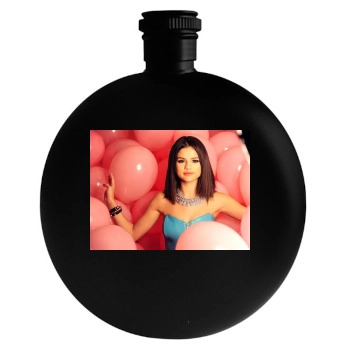 Selena Gomez Round Flask