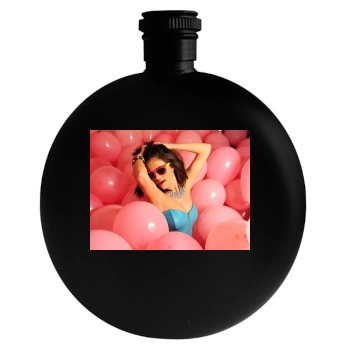 Selena Gomez Round Flask