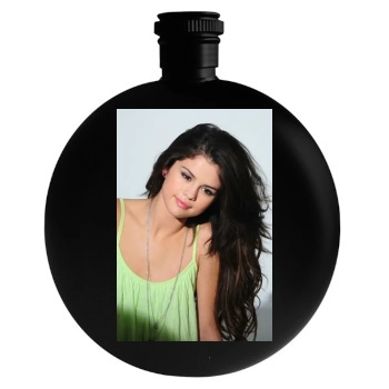 Selena Gomez Round Flask