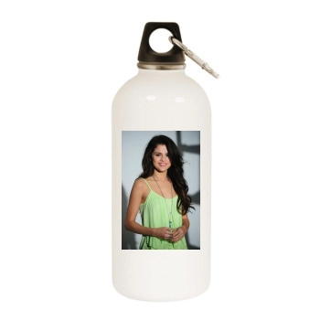 Selena Gomez White Water Bottle With Carabiner