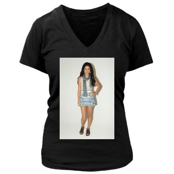 Selena Gomez Women's Deep V-Neck TShirt