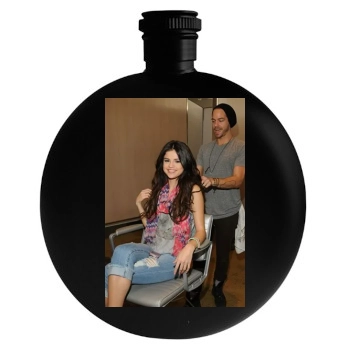 Selena Gomez Round Flask