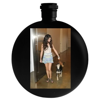 Selena Gomez Round Flask