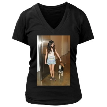 Selena Gomez Women's Deep V-Neck TShirt