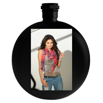 Selena Gomez Round Flask