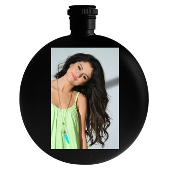 Selena Gomez Round Flask