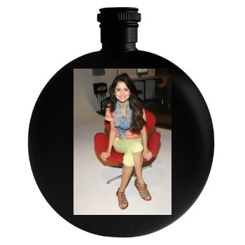 Selena Gomez Round Flask