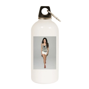 Selena Gomez White Water Bottle With Carabiner