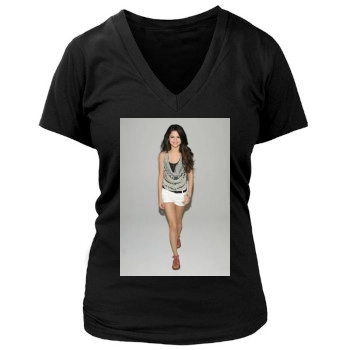 Selena Gomez Women's Deep V-Neck TShirt