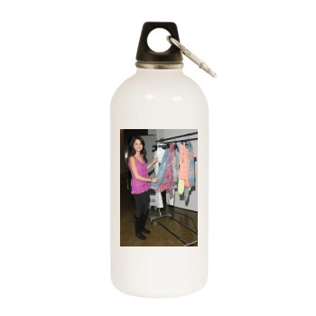 Selena Gomez White Water Bottle With Carabiner