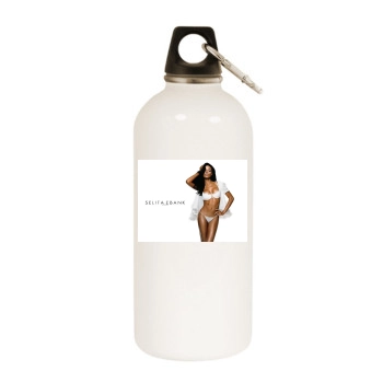 Selita Ebanks White Water Bottle With Carabiner