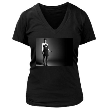 Selma Blair Women's Deep V-Neck TShirt