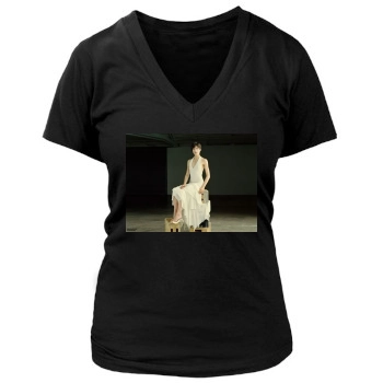 Selma Blair Women's Deep V-Neck TShirt