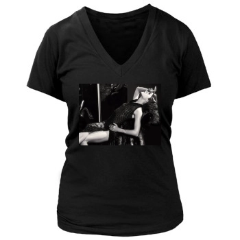 Selma Blair Women's Deep V-Neck TShirt