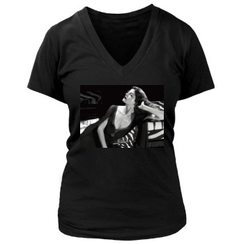 Selma Blair Women's Deep V-Neck TShirt