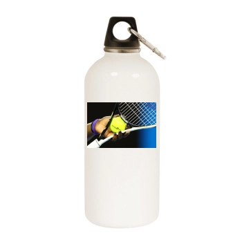 Serena Williams White Water Bottle With Carabiner