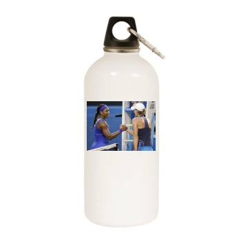 Serena Williams White Water Bottle With Carabiner