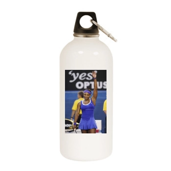 Serena Williams White Water Bottle With Carabiner