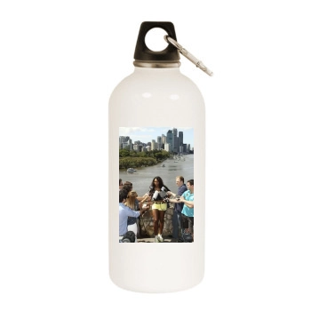 Serena Williams White Water Bottle With Carabiner