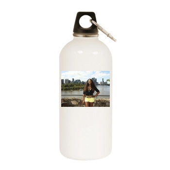 Serena Williams White Water Bottle With Carabiner