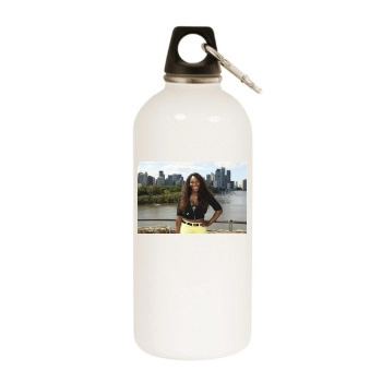 Serena Williams White Water Bottle With Carabiner