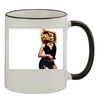 Shakira 11oz Colored Rim & Handle Mug