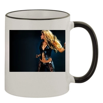 Shakira 11oz Colored Rim & Handle Mug