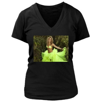 Shakira Women's Deep V-Neck TShirt