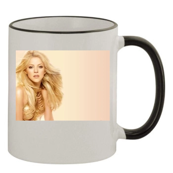 Shakira 11oz Colored Rim & Handle Mug