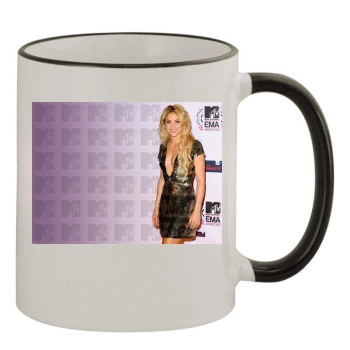 Shakira 11oz Colored Rim & Handle Mug