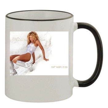 Shakira 11oz Colored Rim & Handle Mug