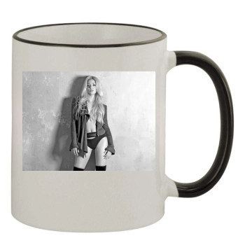 Shakira 11oz Colored Rim & Handle Mug