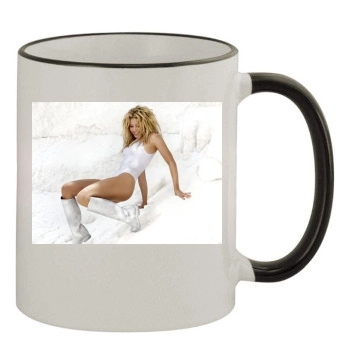 Shakira 11oz Colored Rim & Handle Mug