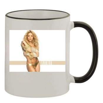 Shakira 11oz Colored Rim & Handle Mug