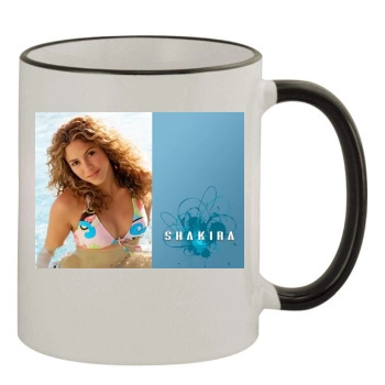 Shakira 11oz Colored Rim & Handle Mug