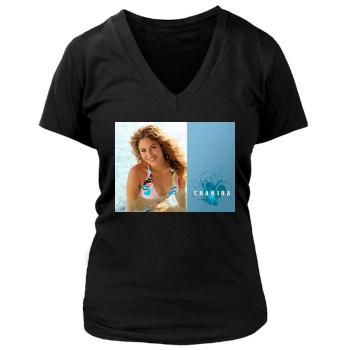 Shakira Women's Deep V-Neck TShirt